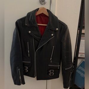 Black Leather Biker Jacket